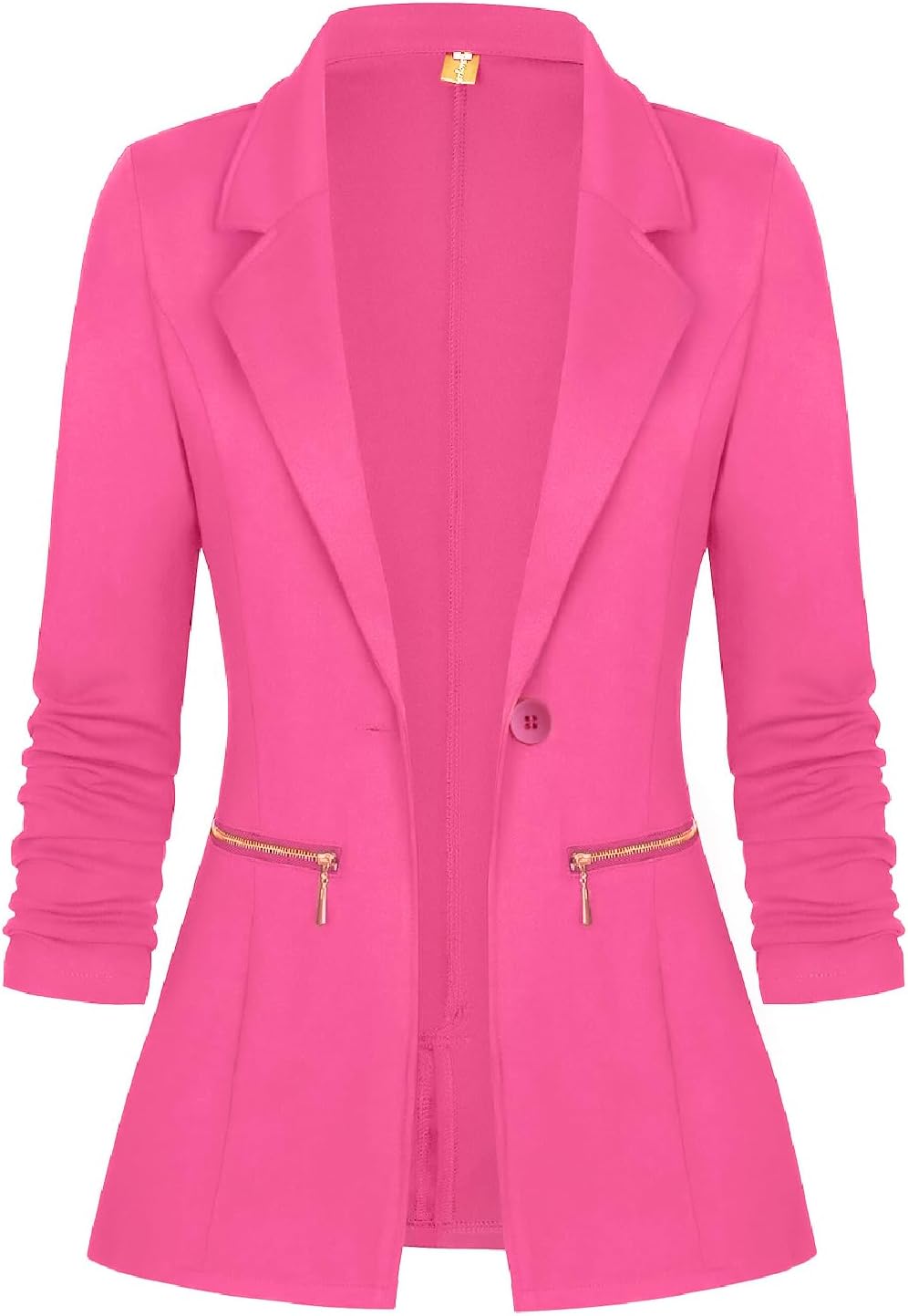 Zimonto - Genhoo Women's Long Sleeve Blazer Open Front Cardigan Jacket Work Office Blazer with Zipper Pockets S-3XL Import Single ASIN Import Multiple ASIN ×Product customization General Description Gallery Reviews Variations Additional d Blazers