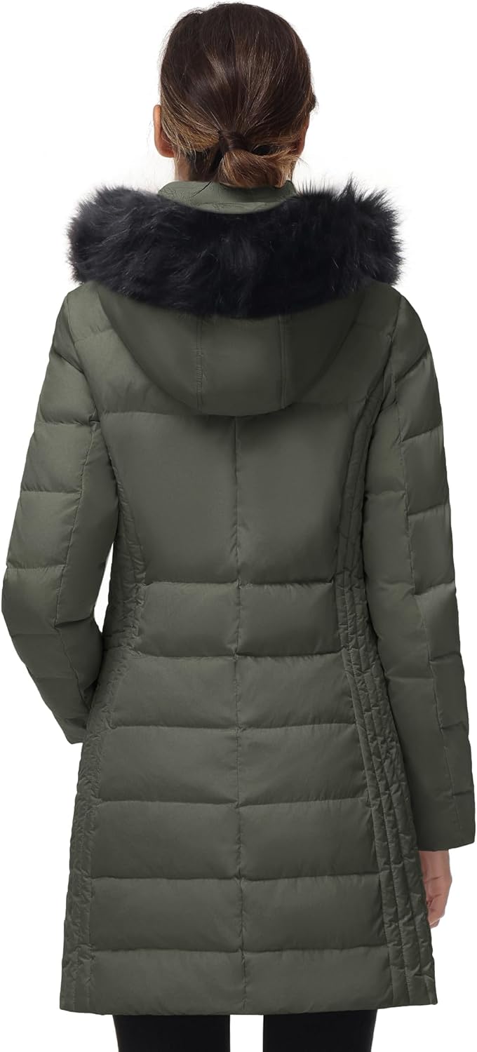 Zimonto - SLOW DOWN Women Winter Down Puffer Coat Warm Hooded Mid-Length Down Jacket for Women with Faux Fur Trim Hood and Pile Collar Import Single ASIN Import Multiple ASIN ×Product customization General Description Gallery Reviews Vari Down Jackets & Parkas