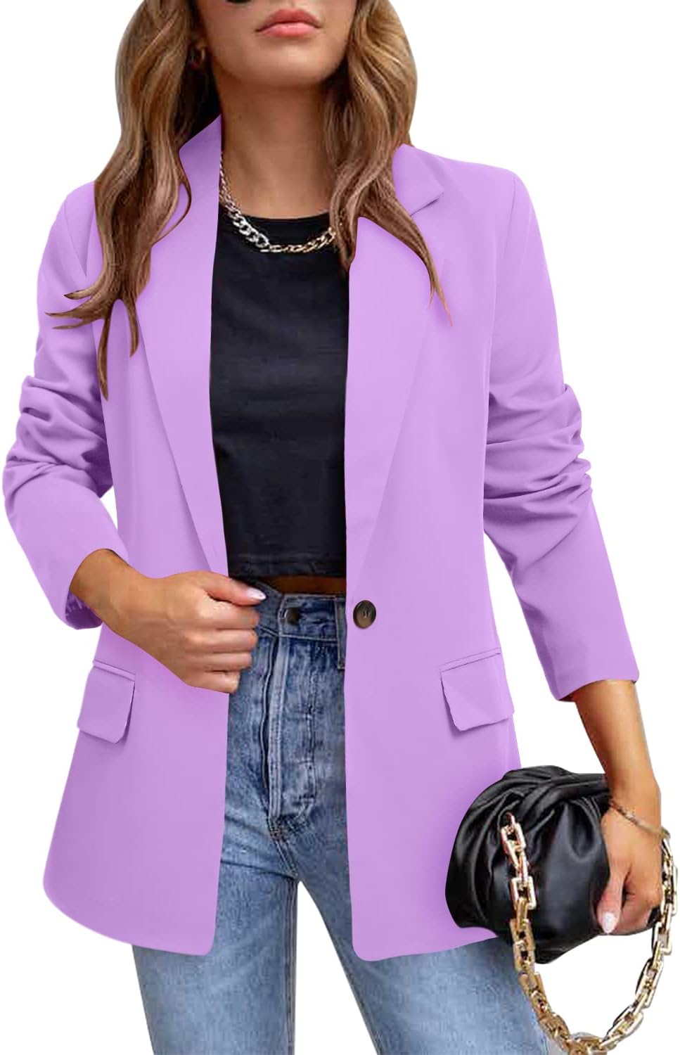 Zimonto - CRAZY GRID Womens Casual Blazer Jacket Long Sleeve Open Front Work Office Blazer Lapel Button Jacket Import Single ASIN Import Multiple ASIN ×Product customization General Description Gallery Reviews Variations Additional detail Blazers