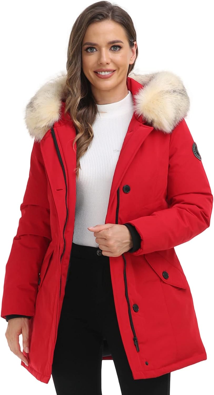 Zimonto - PUREMSX Duck Down Winter Coat for Women Insulated Long Thick Fur Hood Puffer Warm Parka Jacket Import Single ASIN Import Multiple ASIN ×Product customization General Description Gallery Reviews Variations Additional details Prod Down Jackets & Parkas