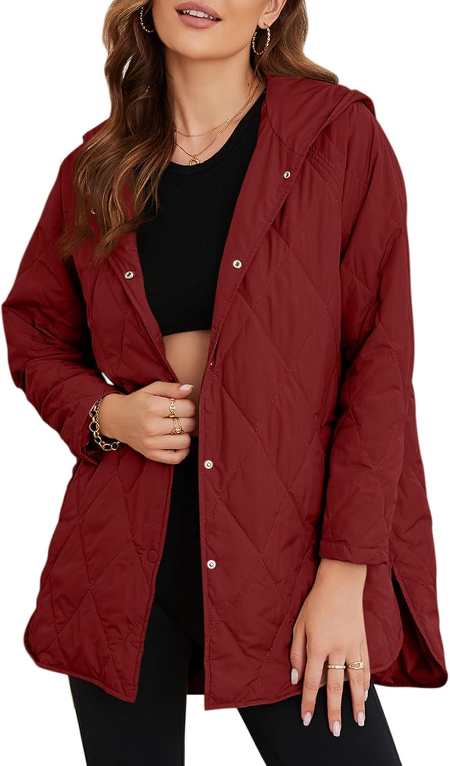Zimonto - EVALESS Long Jackets for Women Fashion 2024 Winter Coat for Women Business Casual Diamond Quilted Hooded Lightweight Jackets Import Single ASIN Import Multiple ASIN ×Product customization General Description Gallery Reviews Vari Quilted Lightweight Jackets