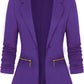 Zimonto - Genhoo Women's Long Sleeve Blazer Open Front Cardigan Jacket Work Office Blazer with Zipper Pockets S-3XL Import Single ASIN Import Multiple ASIN ×Product customization General Description Gallery Reviews Variations Additional d Blazers