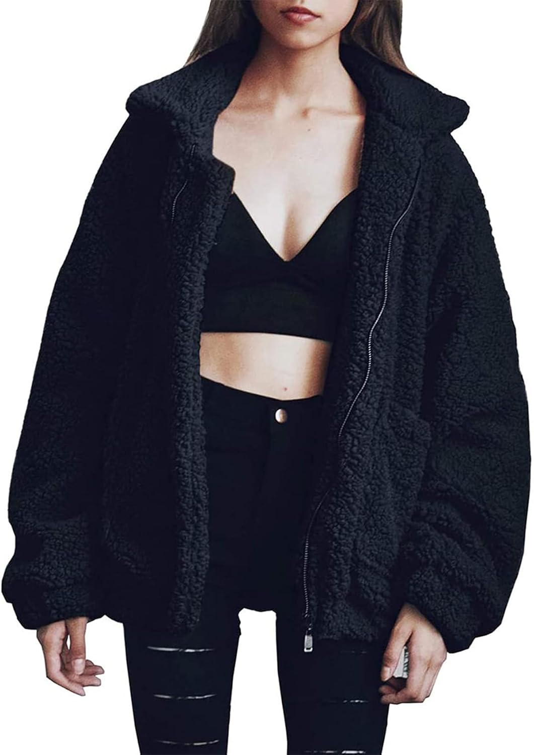 Zimonto - PRETTYGARDEN Women's Fashion Winter Coat Sherpa Fleece Faux Fur Shearling Oversized Trendy Jackets Warm Outerwear Import Single ASIN Import Multiple ASIN ×Product customization General Description Gallery Reviews Variations Addi Fur & Faux Fur