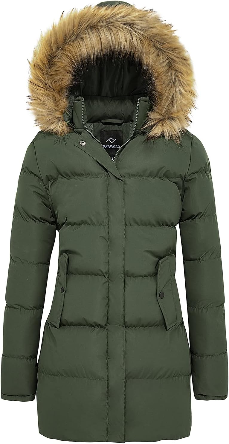 Zimonto - FARVALUE Women's Winter Coat Warm Parka Jacket Puffer Quilted Thicken Hooded Outerwear with Fur Trim Import Single ASIN Import Multiple ASIN ×Product customization General Description Gallery Reviews Variations Additional detail Down Jackets & Parkas