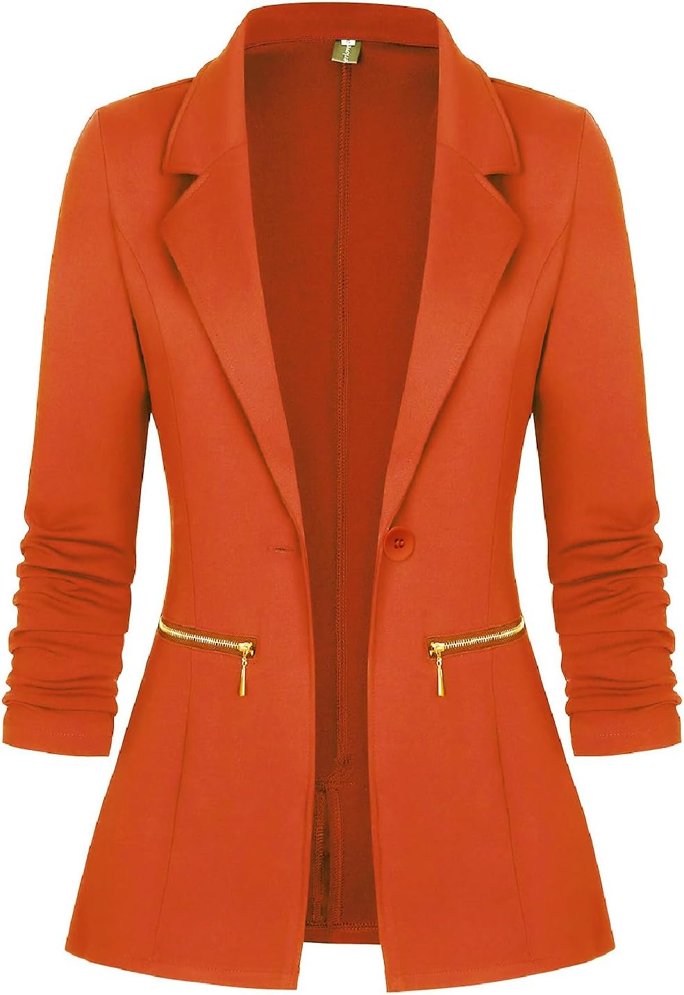 Zimonto - Genhoo Women's Long Sleeve Blazer Open Front Cardigan Jacket Work Office Blazer with Zipper Pockets S-3XL Import Single ASIN Import Multiple ASIN ×Product customization General Description Gallery Reviews Variations Additional d Blazers