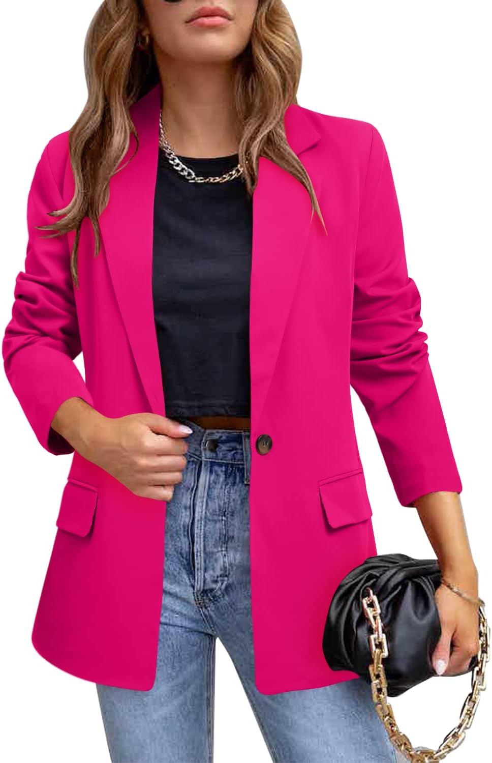 Zimonto - CRAZY GRID Womens Casual Blazer Jacket Long Sleeve Open Front Work Office Blazer Lapel Button Jacket Import Single ASIN Import Multiple ASIN ×Product customization General Description Gallery Reviews Variations Additional detail Blazers