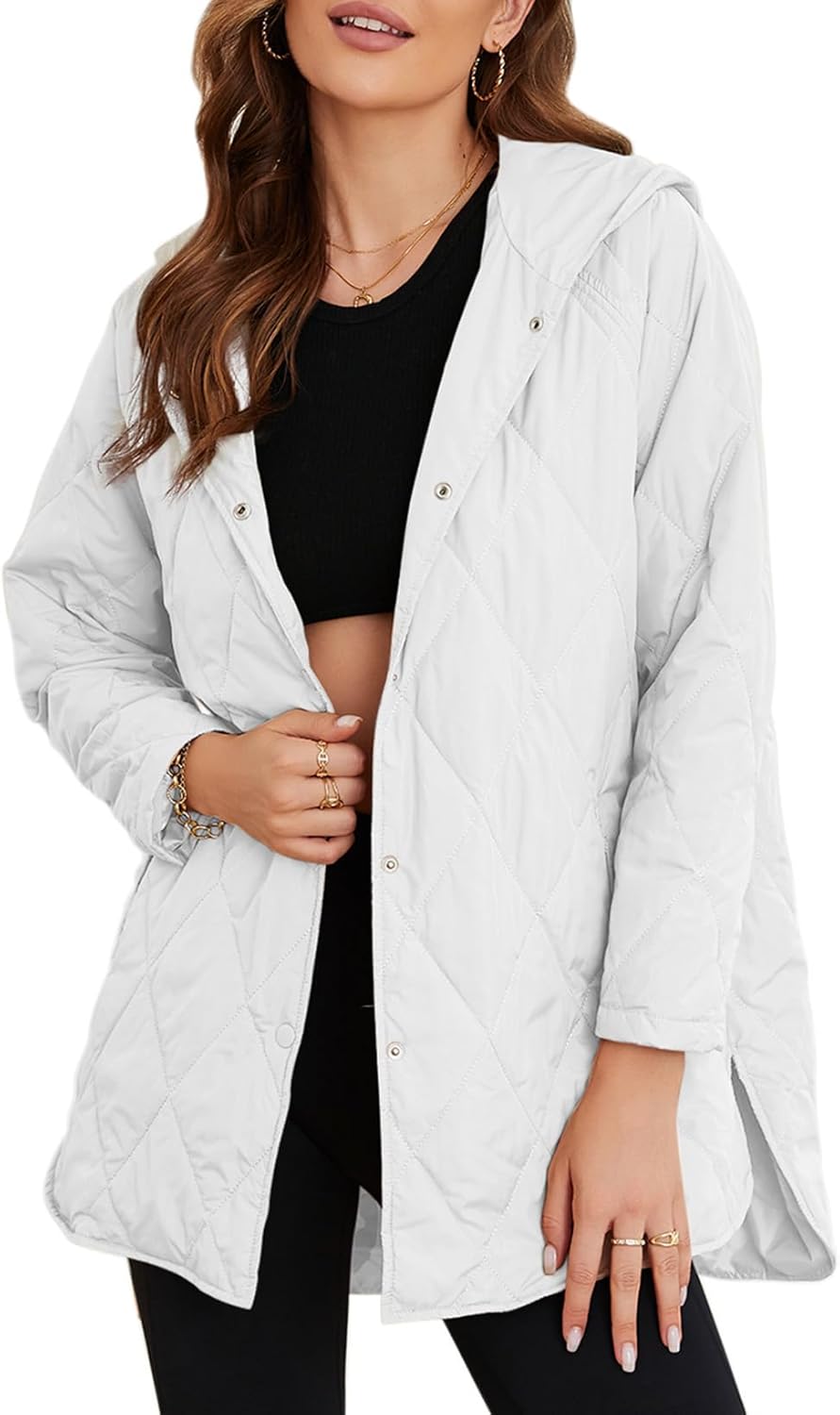 Zimonto - EVALESS Long Jackets for Women Fashion 2024 Winter Coat for Women Business Casual Diamond Quilted Hooded Lightweight Jackets Import Single ASIN Import Multiple ASIN ×Product customization General Description Gallery Reviews Vari Quilted Lightweight Jackets