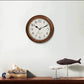 Zimonto - Wooden Wall Clock with Retro Design, 11 Inches Round Wall Clock Battery Operated Silent Non-Ticking, Big Arabic Numerals, for Kitchen Living Room Classroom Gym and Pool, Brown Import Single ASIN Import Multiple ASIN ×Product customization Wall Clocks