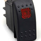 Amarine Made 12v 20 Amp Waterproof LED On/Off Boat Marine SPST 3P Rocker Switch with Light (Red)