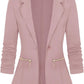 Zimonto - Genhoo Women's Long Sleeve Blazer Open Front Cardigan Jacket Work Office Blazer with Zipper Pockets S-3XL Import Single ASIN Import Multiple ASIN ×Product customization General Description Gallery Reviews Variations Additional d Blazers