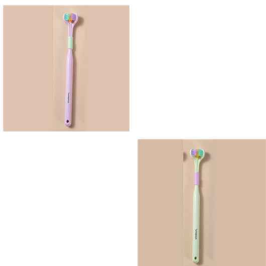 Three-sided Macaron Soft Bristle Toothbrush Care Safety Toothbrush Teeth Deep Cleaning Portable Travel