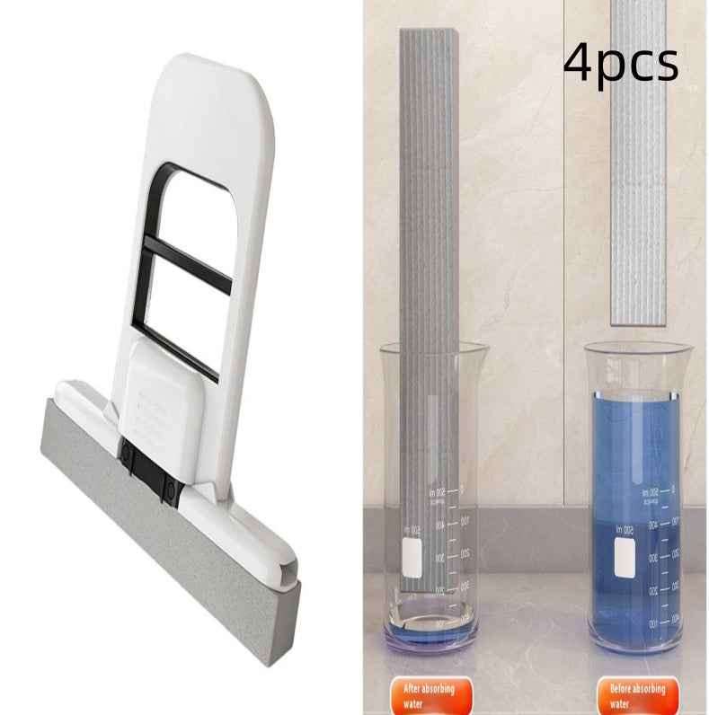 Handheld Mini Foldable Desktop Mop Small Cotton Mops Sponge Cleaning Tool For Bathroom Kitchen Desktop Glass Living Room Car