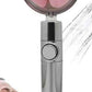 Propeller Driven Shower Head With Stop Button And Cotton Filter Turbocharged High Pressure Handheld Shower Nozzle
