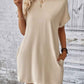 Round Neck Short Sleeve Mini Dress