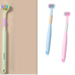 Three-sided Macaron Soft Bristle Toothbrush Care Safety Toothbrush Teeth Deep Cleaning Portable Travel