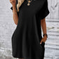 Round Neck Short Sleeve Mini Dress