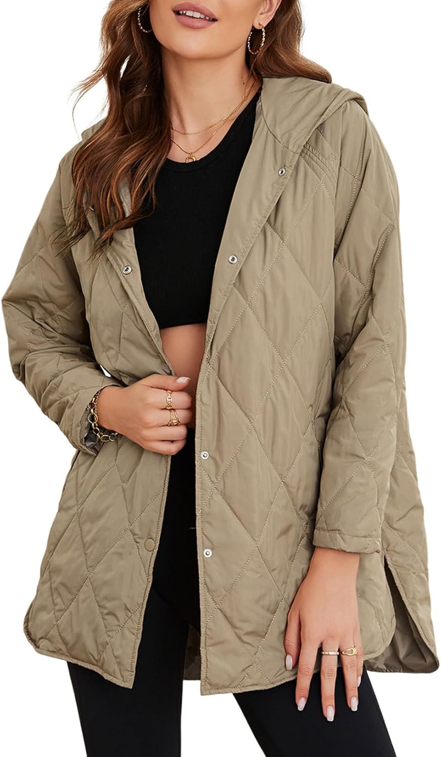 Zimonto - EVALESS Long Jackets for Women Fashion 2024 Winter Coat for Women Business Casual Diamond Quilted Hooded Lightweight Jackets Import Single ASIN Import Multiple ASIN ×Product customization General Description Gallery Reviews Vari Quilted Lightweight Jackets