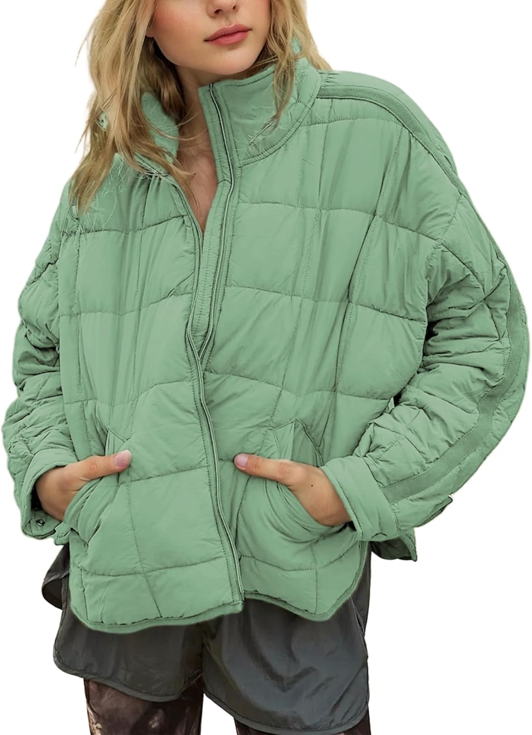 Zimonto - Omoone Women's Quilted Puffer Jacket Zip Up Oversized Lightweight Padded Down Coat Outerwear Import Single ASIN Import Multiple ASIN ×Product customization General Description Gallery Reviews Variations Additional details Produc Quilted Lightweight Jackets