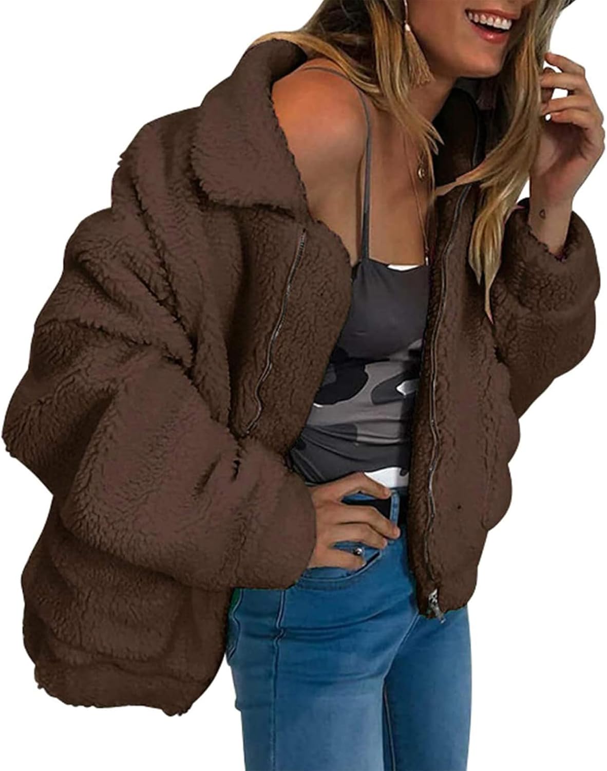 Zimonto - PRETTYGARDEN Women's Fashion Winter Coat Sherpa Fleece Faux Fur Shearling Oversized Trendy Jackets Warm Outerwear Import Single ASIN Import Multiple ASIN ×Product customization General Description Gallery Reviews Variations Addi Fur & Faux Fur