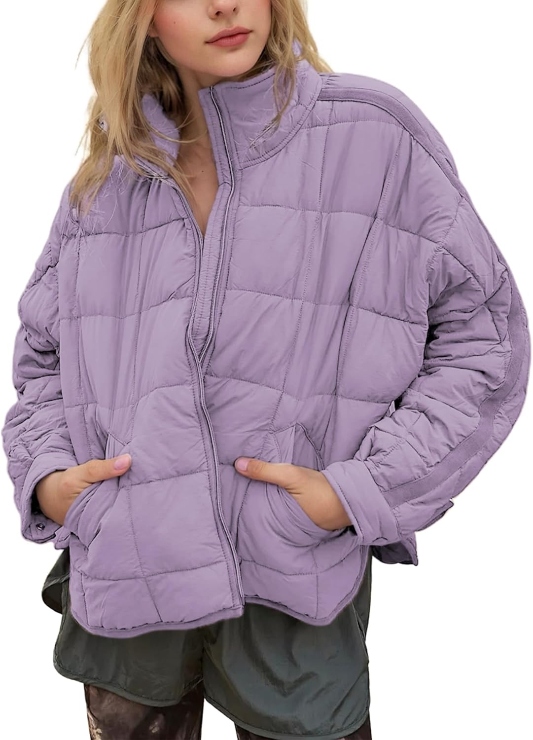 Zimonto - Omoone Women's Quilted Puffer Jacket Zip Up Oversized Lightweight Padded Down Coat Outerwear Import Single ASIN Import Multiple ASIN ×Product customization General Description Gallery Reviews Variations Additional details Produc Quilted Lightweight Jackets