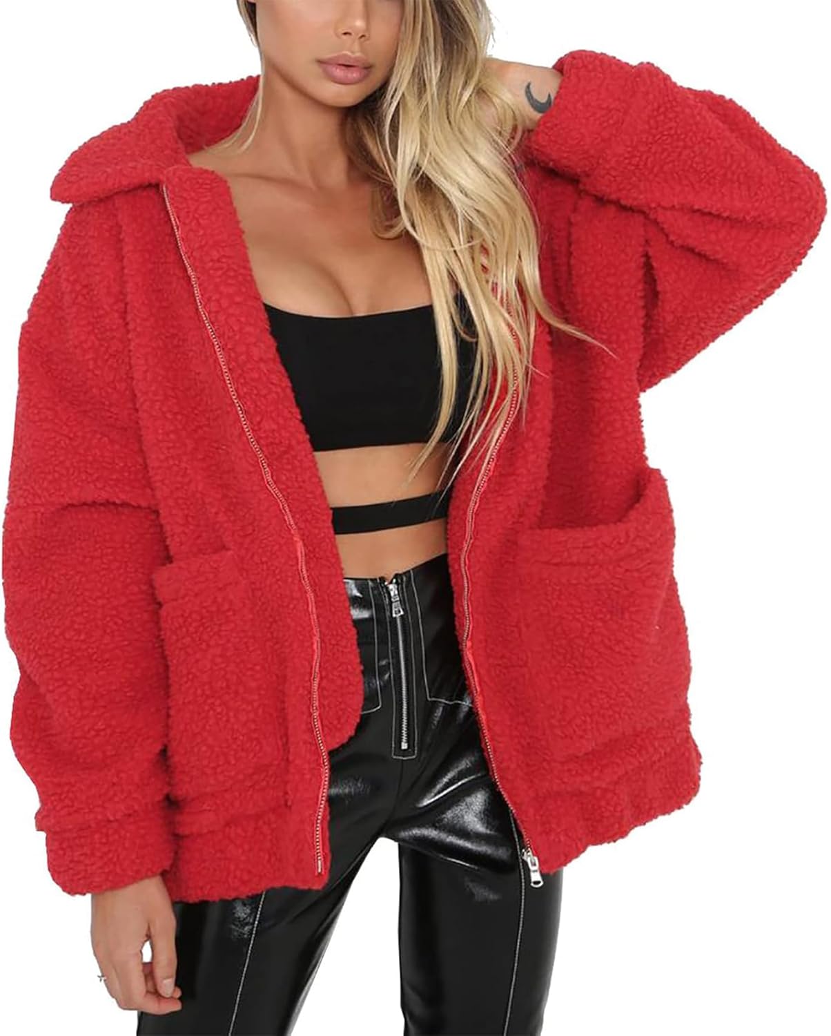 Zimonto - PRETTYGARDEN Women's Fashion Winter Coat Sherpa Fleece Faux Fur Shearling Oversized Trendy Jackets Warm Outerwear Import Single ASIN Import Multiple ASIN ×Product customization General Description Gallery Reviews Variations Addi Fur & Faux Fur