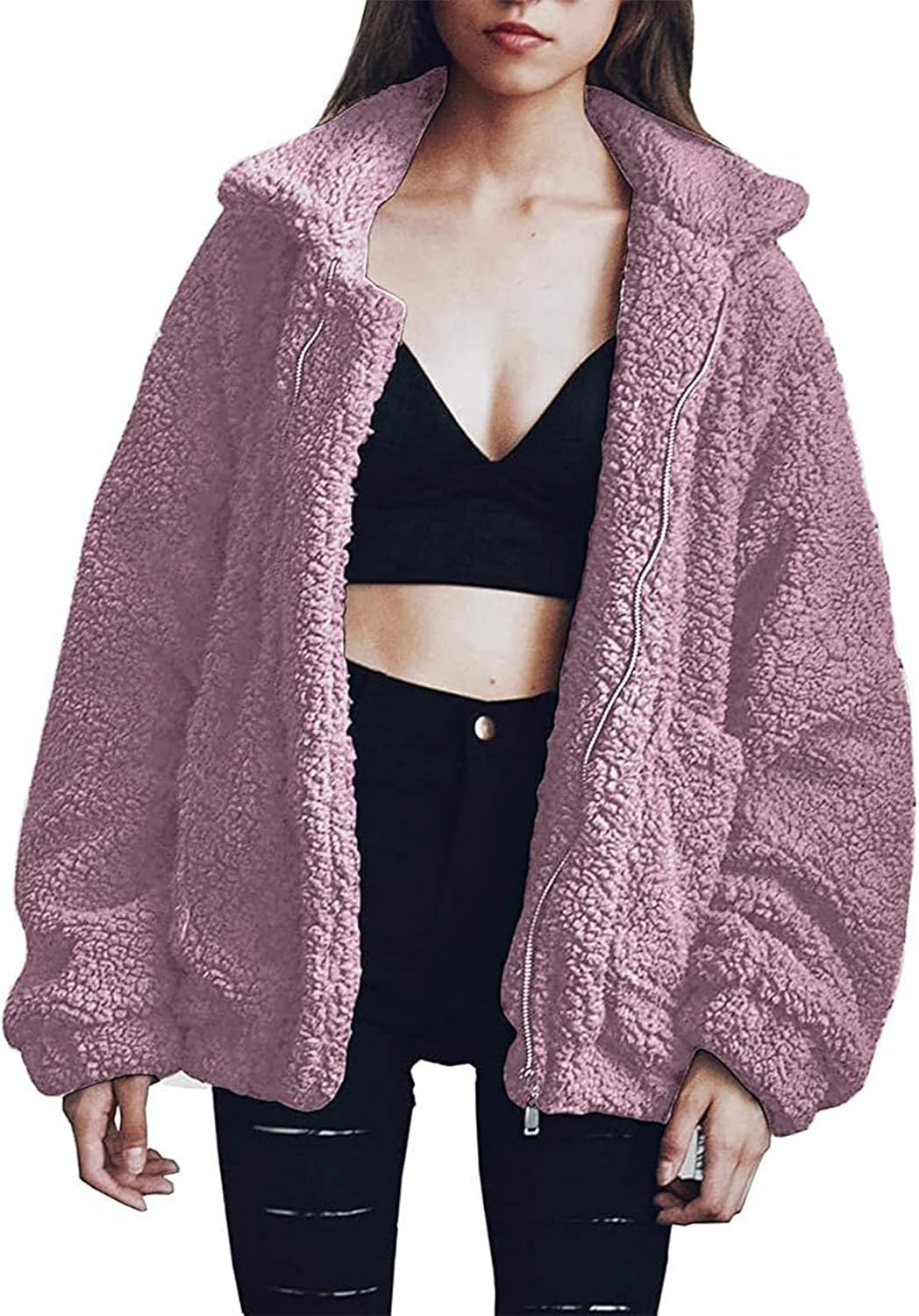 Zimonto - PRETTYGARDEN Women's Fashion Winter Coat Sherpa Fleece Faux Fur Shearling Oversized Trendy Jackets Warm Outerwear Import Single ASIN Import Multiple ASIN ×Product customization General Description Gallery Reviews Variations Addi Fur & Faux Fur