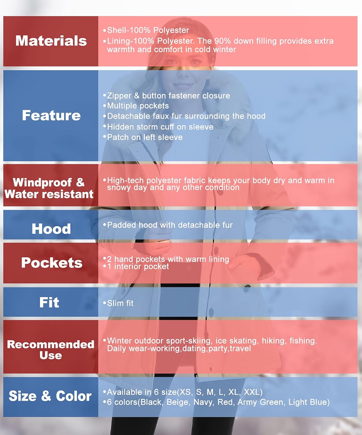 Zimonto - PUREMSX Duck Down Winter Coat for Women Insulated Long Thick Fur Hood Puffer Warm Parka Jacket Import Single ASIN Import Multiple ASIN ×Product customization General Description Gallery Reviews Variations Additional details Prod Down Jackets & Parkas