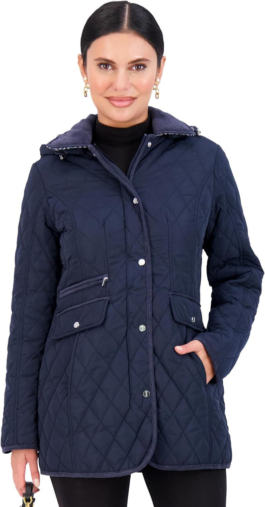 Zimonto - Jones NY Mid-Length Womens Quilted Jacket with Pockets - Winter Coats for Women, Black Import Single ASIN Import Multiple ASIN ×Product customization General Description Gallery Reviews Variations Additional details Product Tags Quilted Lightweight Jackets