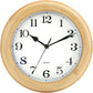 Zimonto - Wooden Wall Clock with Retro Design, 11 Inches Round Wall Clock Battery Operated Silent Non-Ticking, Big Arabic Numerals, for Kitchen Living Room Classroom Gym and Pool, Brown Import Single ASIN Import Multiple ASIN ×Product customization Wall Clocks