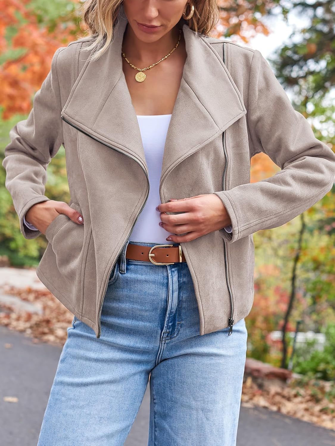 Zimonto - AUTOMET Womens Faux Leather Jackets Suede Fall Fashion 2025 Outfits Winter Clothes Open Front Cropped Coat Outwear Import Single ASIN Import Multiple ASIN ×Product customization General Description Gallery Reviews Variations Add Leather & Faux Leather