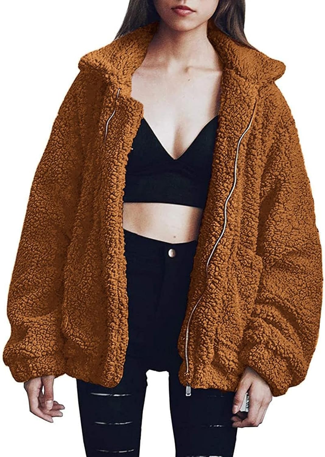Zimonto - PRETTYGARDEN Women's Fashion Winter Coat Sherpa Fleece Faux Fur Shearling Oversized Trendy Jackets Warm Outerwear Import Single ASIN Import Multiple ASIN ×Product customization General Description Gallery Reviews Variations Addi Fur & Faux Fur