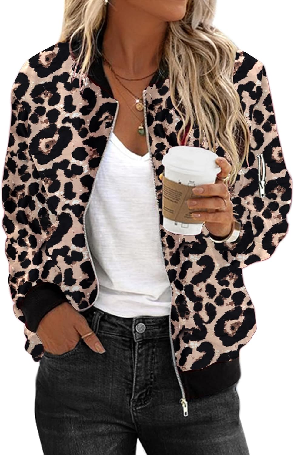 Zimonto - Zeagoo Women's Bomber Jacket Casual Coat Zip Up Outerwear Windbreaker with Pockets S-XXL Import Single ASIN Import Multiple ASIN ×Product customization General Description Gallery Reviews Variations Additional details Product Ta Casual Jackets