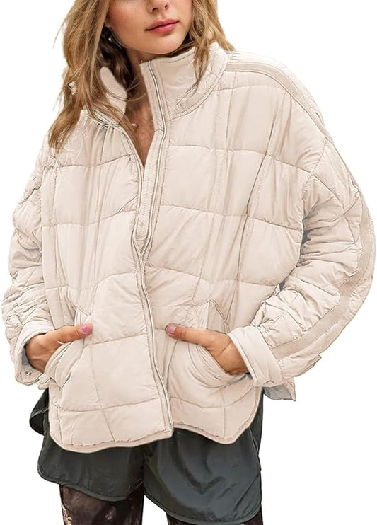 Zimonto - Omoone Women's Quilted Puffer Jacket Zip Up Oversized Lightweight Padded Down Coat Outerwear Import Single ASIN Import Multiple ASIN ×Product customization General Description Gallery Reviews Variations Additional details Produc Quilted Lightweight Jackets