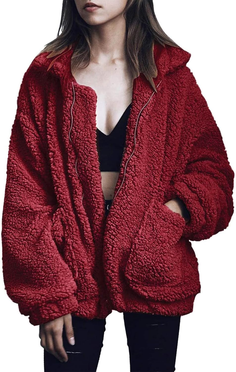 Zimonto - PRETTYGARDEN Women's Fashion Winter Coat Sherpa Fleece Faux Fur Shearling Oversized Trendy Jackets Warm Outerwear Import Single ASIN Import Multiple ASIN ×Product customization General Description Gallery Reviews Variations Addi Fur & Faux Fur