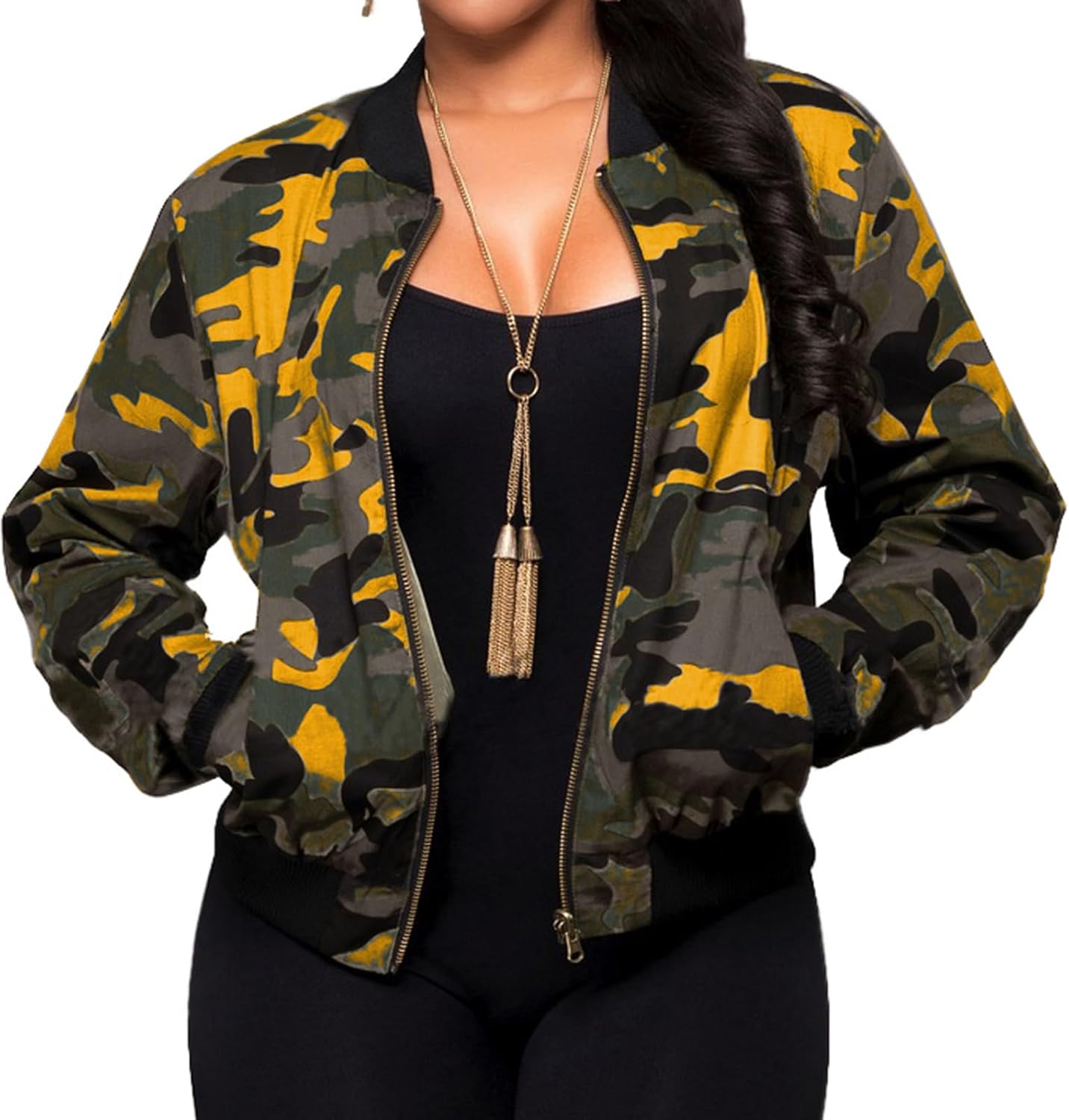 Zimonto - sexycherry Casual Jackets for Women Long Sleeve Lightweight Outwear Bomber Coats with Pockets Import Single ASIN Import Multiple ASIN ×Product customization General Description Gallery Reviews Variations Additional details Produ Casual Jackets
