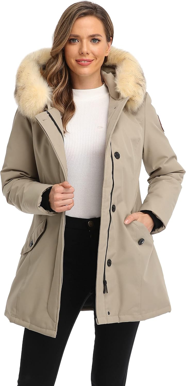 Zimonto - PUREMSX Duck Down Winter Coat for Women Insulated Long Thick Fur Hood Puffer Warm Parka Jacket Import Single ASIN Import Multiple ASIN ×Product customization General Description Gallery Reviews Variations Additional details Prod Down Jackets & Parkas