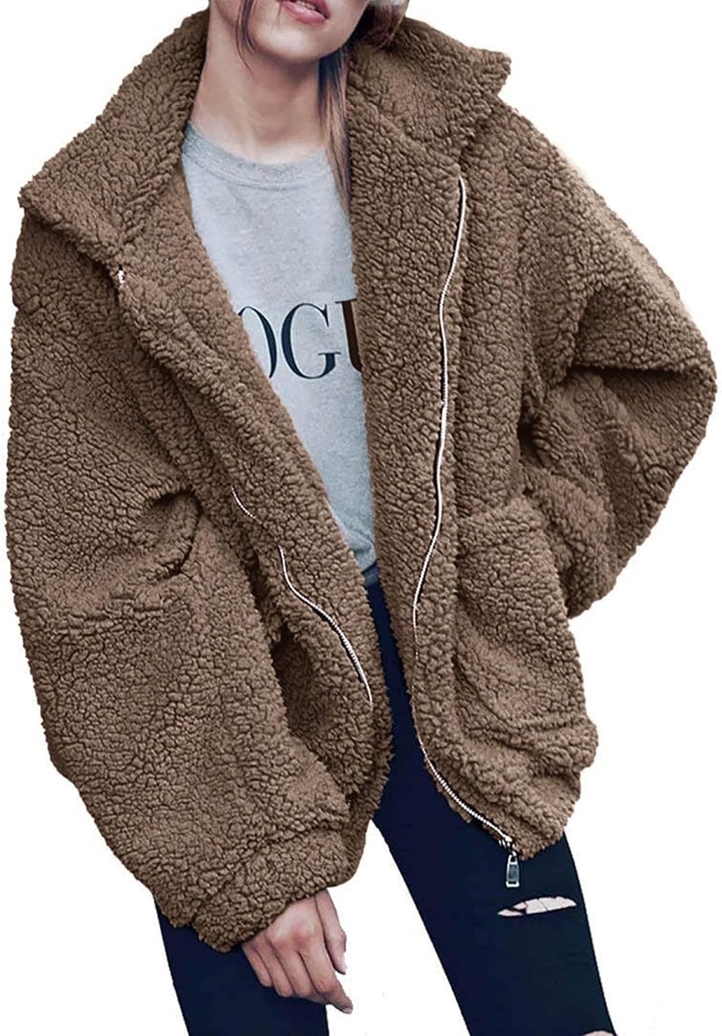 Zimonto - PRETTYGARDEN Women's Fashion Winter Coat Sherpa Fleece Faux Fur Shearling Oversized Trendy Jackets Warm Outerwear Import Single ASIN Import Multiple ASIN ×Product customization General Description Gallery Reviews Variations Addi Fur & Faux Fur