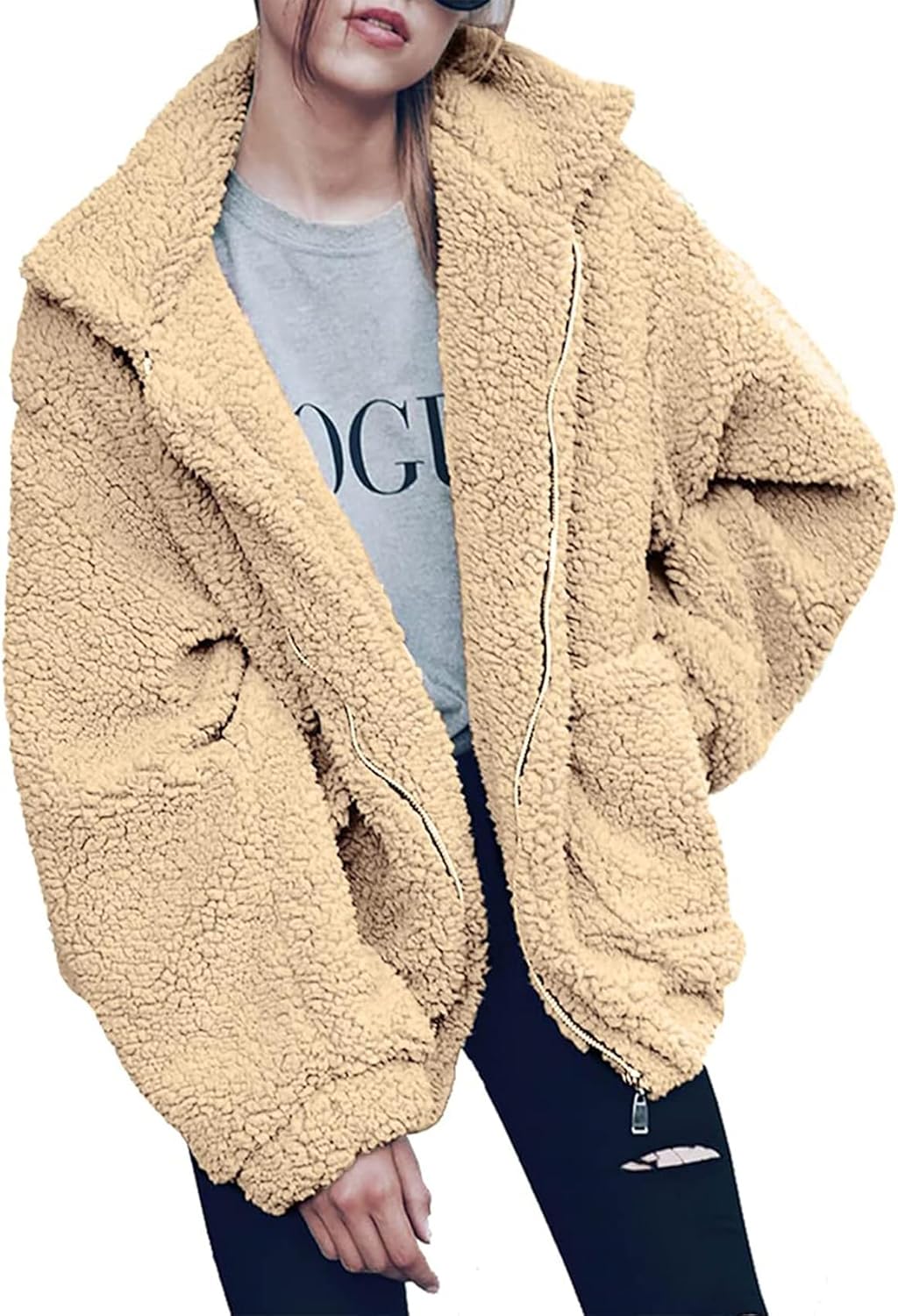 Zimonto - PRETTYGARDEN Women's Fashion Winter Coat Sherpa Fleece Faux Fur Shearling Oversized Trendy Jackets Warm Outerwear Import Single ASIN Import Multiple ASIN ×Product customization General Description Gallery Reviews Variations Addi Fur & Faux Fur