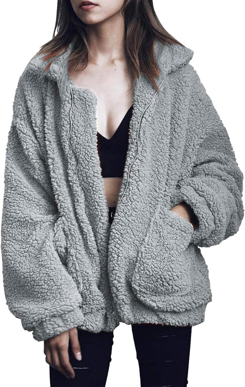 Zimonto - PRETTYGARDEN Women's Fashion Winter Coat Sherpa Fleece Faux Fur Shearling Oversized Trendy Jackets Warm Outerwear Import Single ASIN Import Multiple ASIN ×Product customization General Description Gallery Reviews Variations Addi Fur & Faux Fur
