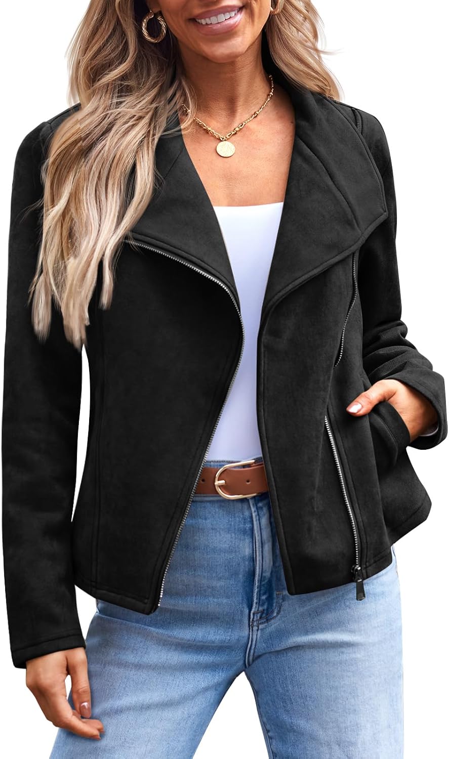Zimonto - AUTOMET Womens Faux Leather Jackets Suede Fall Fashion 2025 Outfits Winter Clothes Open Front Cropped Coat Outwear Import Single ASIN Import Multiple ASIN ×Product customization General Description Gallery Reviews Variations Add Leather & Faux Leather