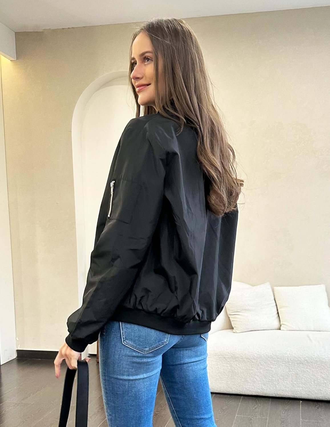 Zimonto - Zeagoo Women's Bomber Jacket Casual Coat Zip Up Outerwear Windbreaker with Pockets S-XXL Import Single ASIN Import Multiple ASIN ×Product customization General Description Gallery Reviews Variations Additional details Product Ta Casual Jackets