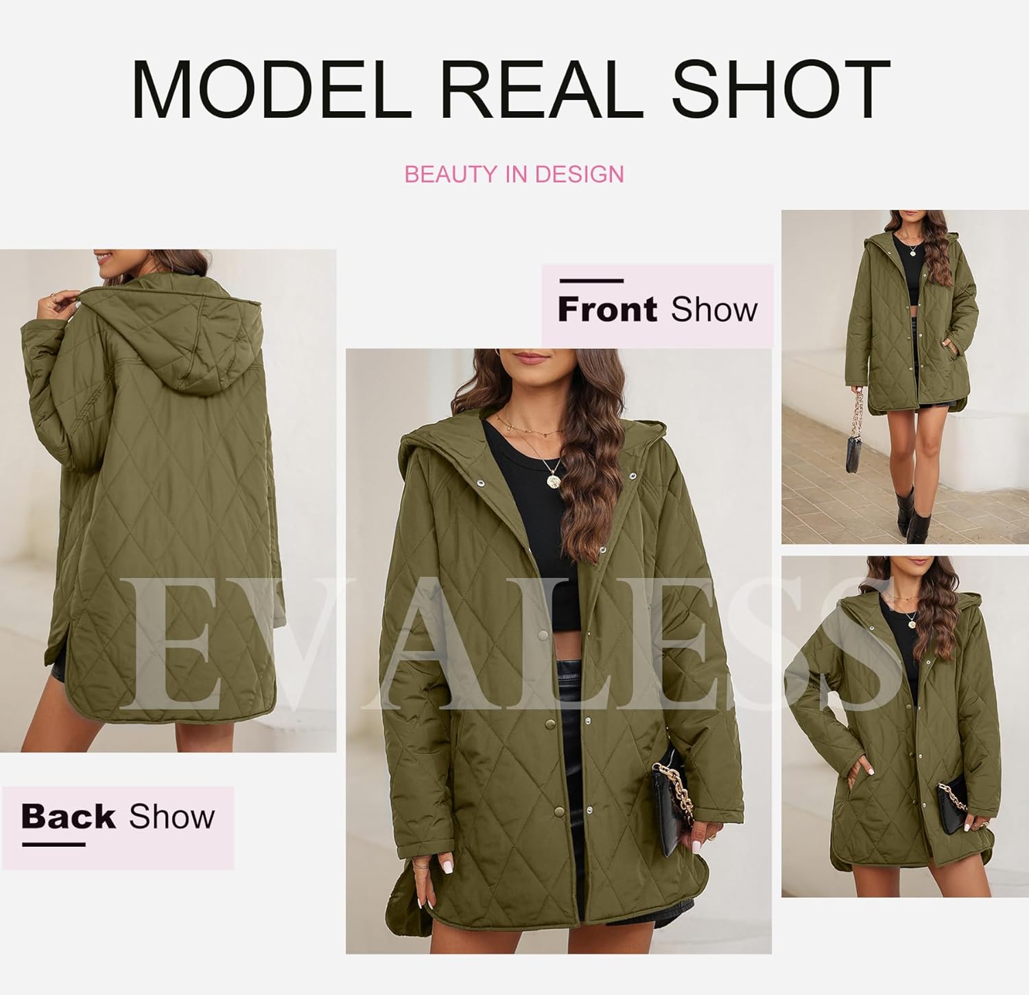Zimonto - EVALESS Long Jackets for Women Fashion 2024 Winter Coat for Women Business Casual Diamond Quilted Hooded Lightweight Jackets Import Single ASIN Import Multiple ASIN ×Product customization General Description Gallery Reviews Vari Quilted Lightweight Jackets