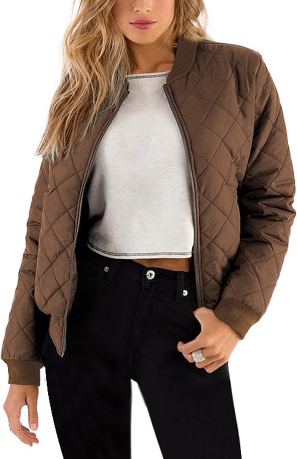Zimonto - Zeagoo Women's Bomber Jacket Casual Coat Zip Up Outerwear Windbreaker with Pockets S-XXL Import Single ASIN Import Multiple ASIN ×Product customization General Description Gallery Reviews Variations Additional details Product Ta Casual Jackets