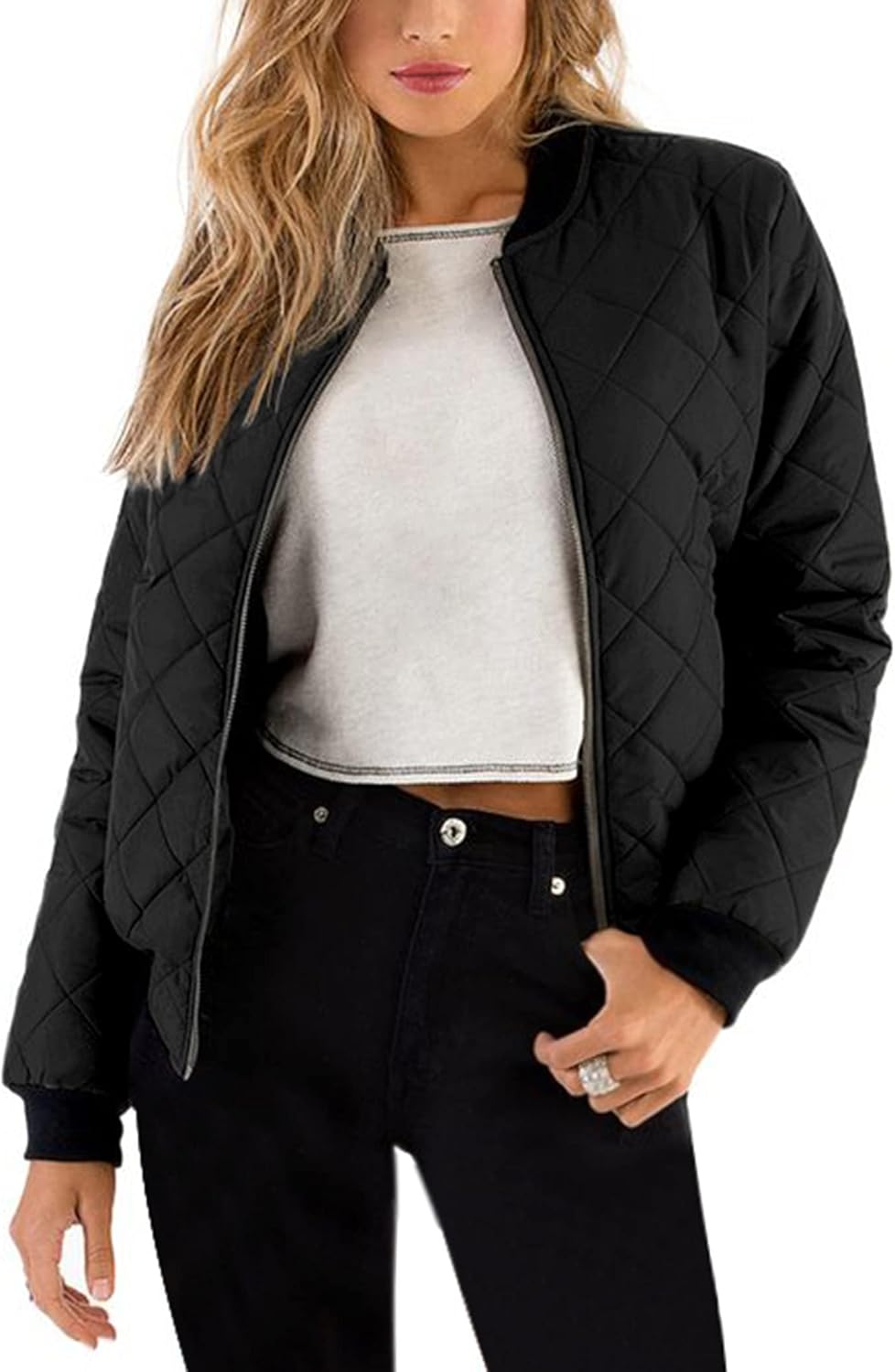 Zimonto - Zeagoo Women's Bomber Jacket Casual Coat Zip Up Outerwear Windbreaker with Pockets S-XXL Import Single ASIN Import Multiple ASIN ×Product customization General Description Gallery Reviews Variations Additional details Product Ta Casual Jackets