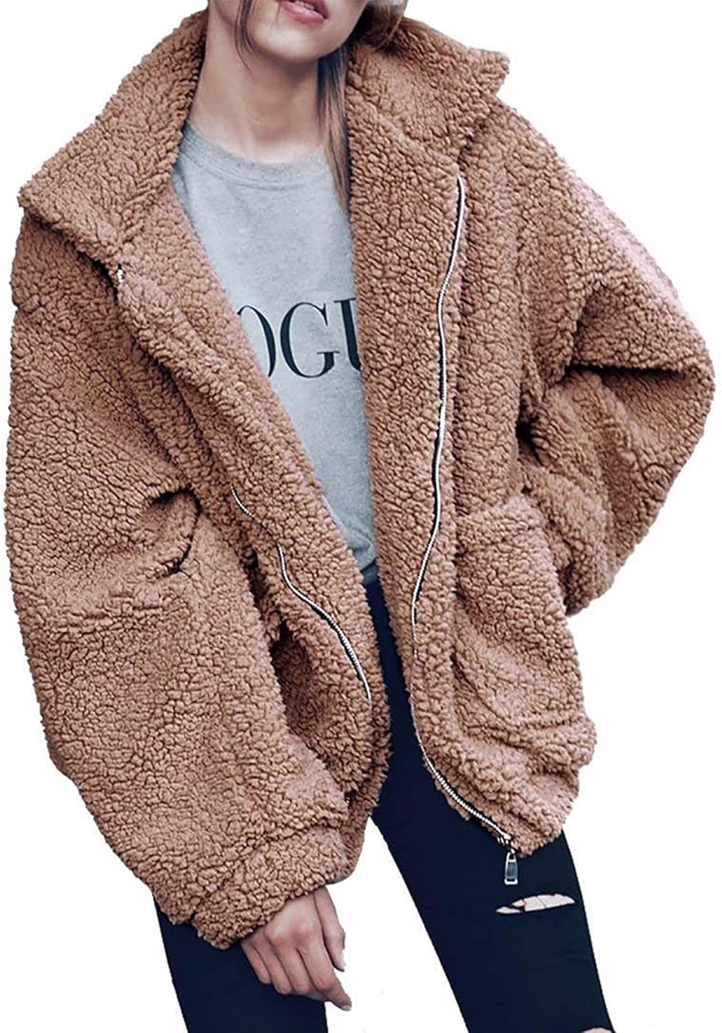 Zimonto - PRETTYGARDEN Women's Fashion Winter Coat Sherpa Fleece Faux Fur Shearling Oversized Trendy Jackets Warm Outerwear Import Single ASIN Import Multiple ASIN ×Product customization General Description Gallery Reviews Variations Addi Fur & Faux Fur
