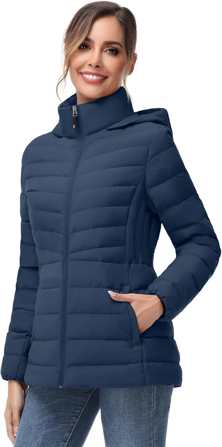 Zimonto - SLOW DOWN Women Winter Down Puffer Coat Warm Hooded Mid-Length Down Jacket for Women with Faux Fur Trim Hood and Pile Collar Import Single ASIN Import Multiple ASIN ×Product customization General Description Gallery Reviews Vari Down Jackets & Parkas