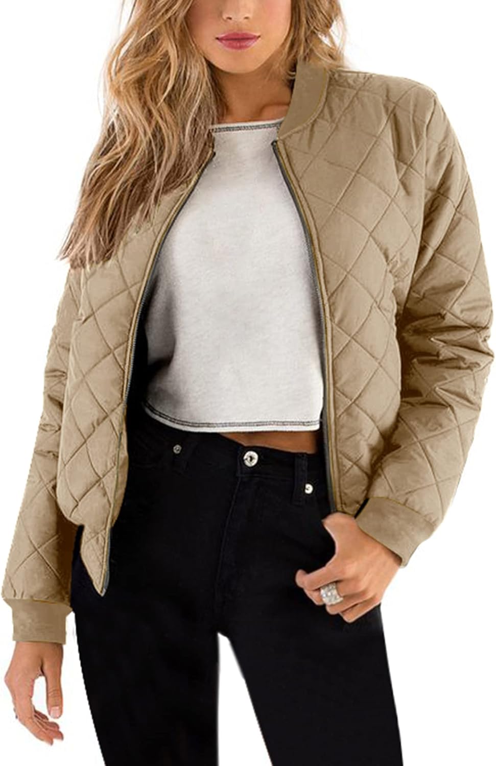 Zimonto - Zeagoo Women's Bomber Jacket Casual Coat Zip Up Outerwear Windbreaker with Pockets S-XXL Import Single ASIN Import Multiple ASIN ×Product customization General Description Gallery Reviews Variations Additional details Product Ta Casual Jackets