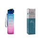 1L Motivational Tritan Water Bottle With Time Markers & Leakproof Design For Fitness & Sports