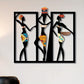 Zimonto - 1pc African Woman Silhouette Iron Wall Art, Ethnic Home Decor, Housewarming Gift, Metal Wall Hanging Sculpture