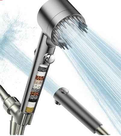 The Third Gear Adjustable Strong Supercharged Shower Head Household Bath Shower Hose Shower Head